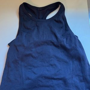 Lululemon navy/blue high neck swiftly tech tank top size 6